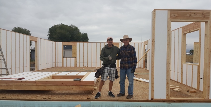 Image of Solar Home 2A with exterior walls almost complete using ABS Northwest panels