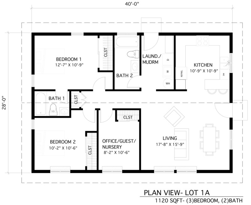 An image showing Home 1A floor plan