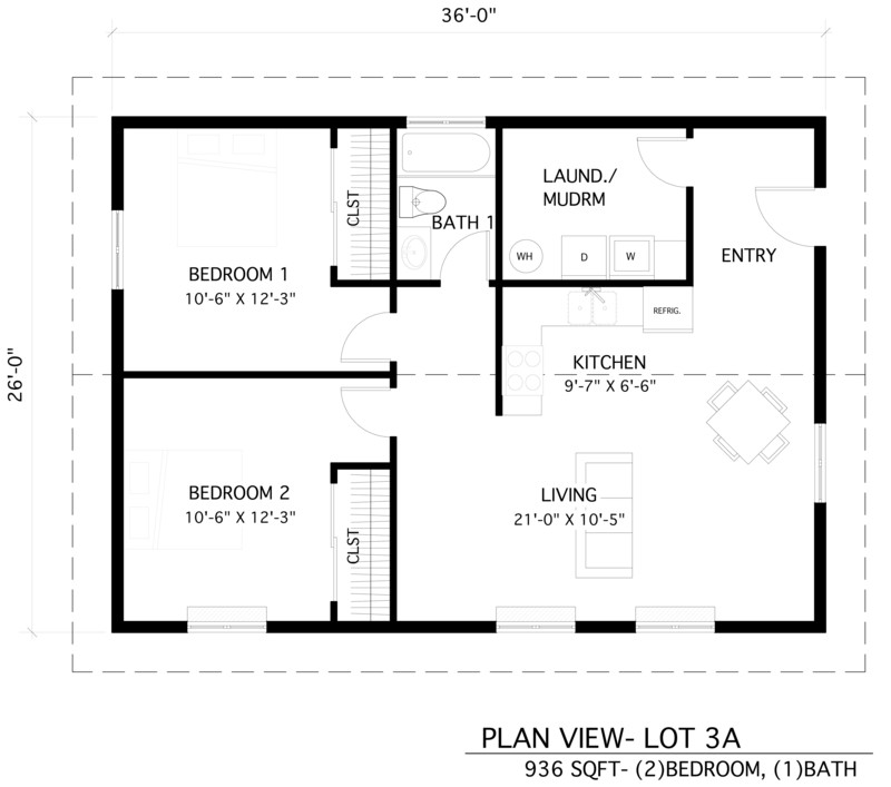 An image showing Home 3A floor plan