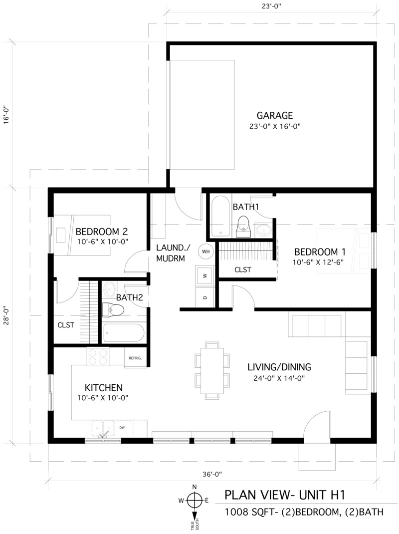 An image showing Home H1 floor plan