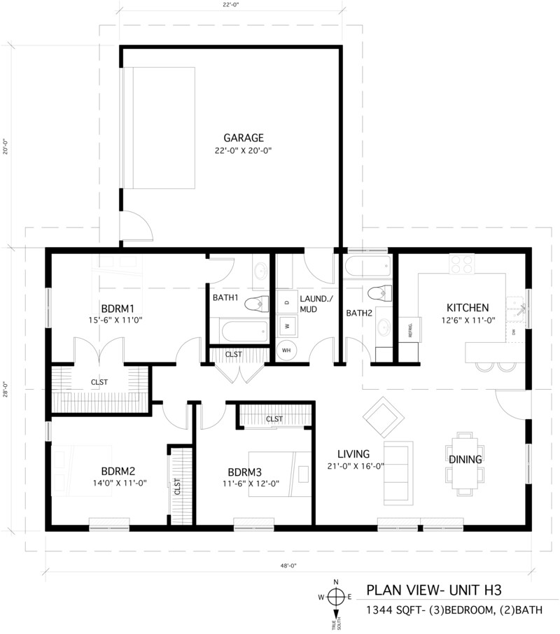 An image showing Home 3A floor plan