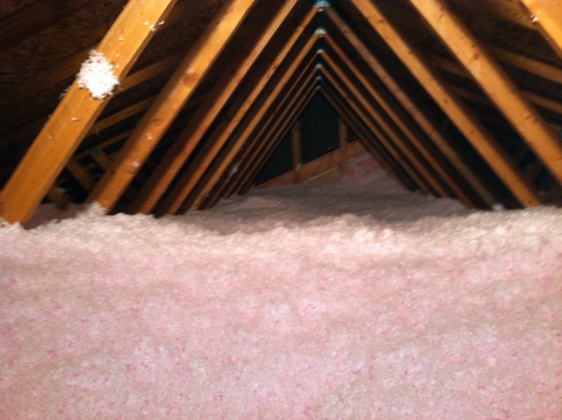 Image of attic space with R-50 insulation