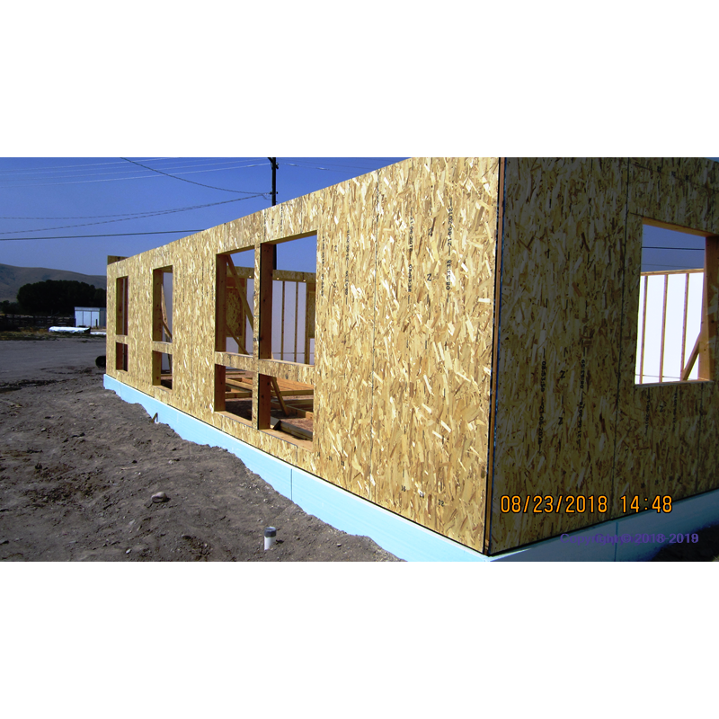 1A - framed walls from outside after sheeting